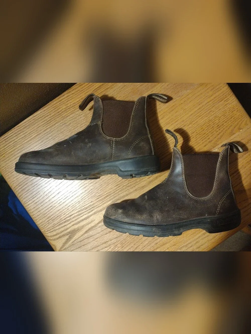 BLUNDSTONE Size USW 7.5 AU 4.5 Rustic (Paint). Chelsea Brown Boots